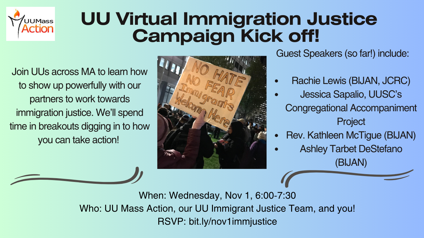 Refugees: UUMA Immigrant Justice Team Online Meetings
